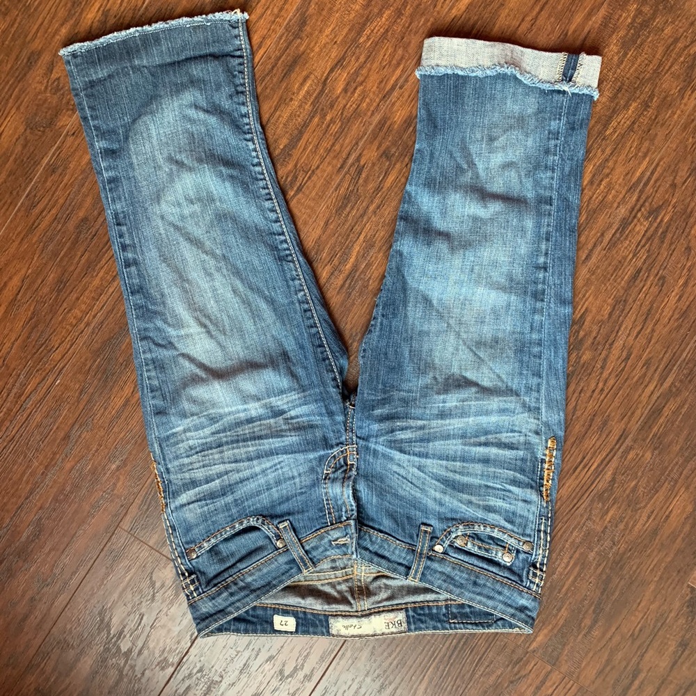 BKE raw hem line capris short jeans size 27 women